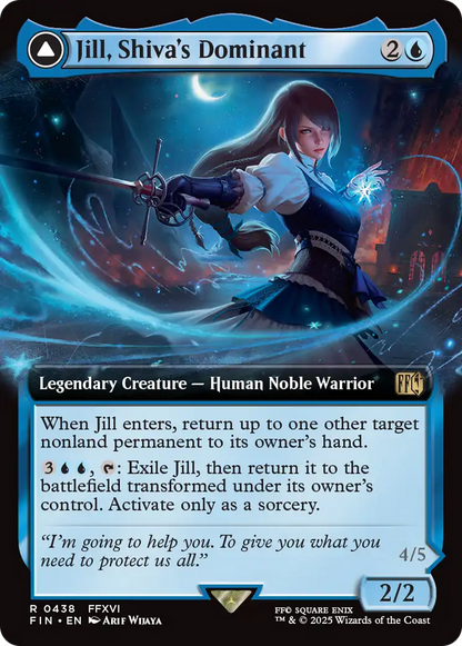 Jill, Shiva's Dominant // Shiva, Warden of Ice (Extended Art) [FINAL FANTASY] Foil