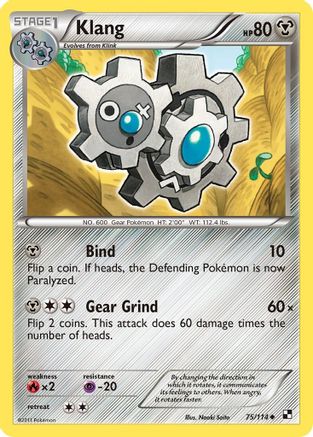 Klang (75/114) [Black & White: Base Set] Reverse Holofoil