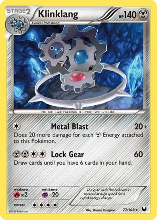 Klinklang (77/108) [Black & White: Dark Explorers] Reverse Holofoil
