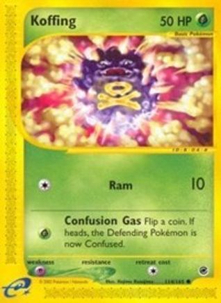 Koffing (114/165) [Expedition: Base Set] Reverse Holofoil
