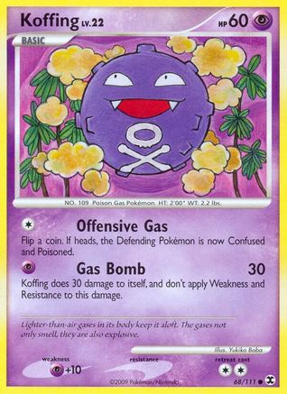 Koffing (68/111) [Platinum: Rising Rivals] Reverse Holofoil