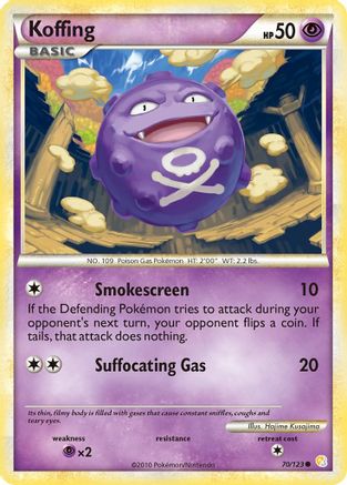 Koffing (70/123) [HeartGold & SoulSilver: Base Set] Reverse Holofoil