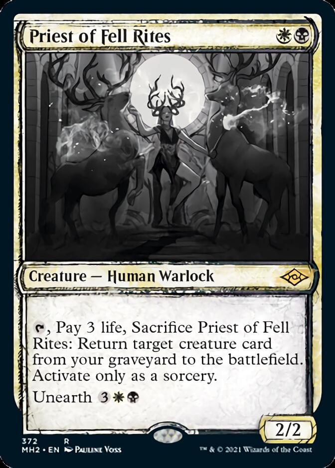 Priest of Fell Rites (Sketch) [Modern Horizons 2] Foil