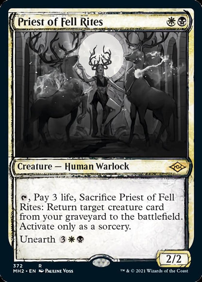 Priest of Fell Rites (Sketch) [Modern Horizons 2] Foil