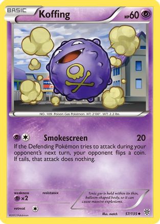 Koffing (57/135) [Black & White: Plasma Storm] Reverse Holofoil
