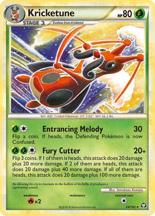 Kricketune (24/102) [HeartGold & SoulSilver: Triumphant] Reverse Holofoil