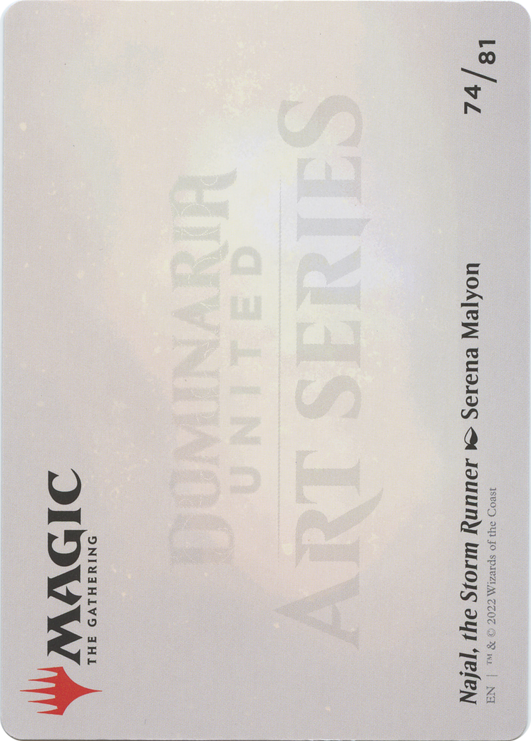 Najal, the Storm Runner // Najal, the Storm Runner  [Dominaria United Art Series] (Borderless) Foil