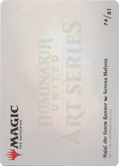 Najal, the Storm Runner // Najal, the Storm Runner  [Dominaria United Art Series] (Borderless) Foil