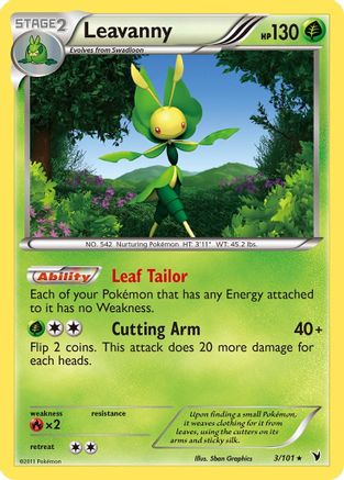 Leavanny (3/101) [Black & White: Noble Victories] Reverse Holofoil