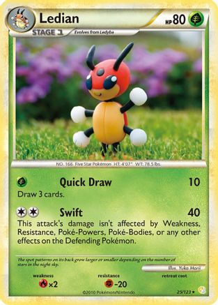 Ledian (25/123) [HeartGold & SoulSilver: Base Set] Reverse Holofoil