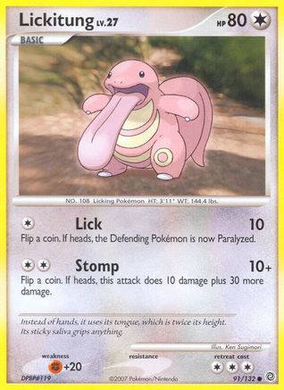 Lickitung (91/132) [Diamond & Pearl: Secret Wonders] Reverse Holofoil