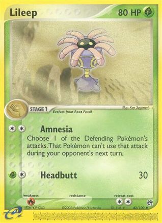 Lileep (43/100) [EX: Sandstorm] Reverse Holofoil