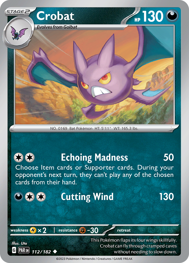 Crobat (112/182) [Scarlet & Violet: Paradox Rift] Reverse Holofoil