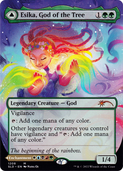 Esika, God of the Tree // The Prismatic Bridge (Display Commander) (Borderless) [Secret Lair: From Cute to Brute] Foil
