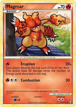 Magmar (42/102) [HeartGold & SoulSilver: Triumphant] Reverse Holofoil