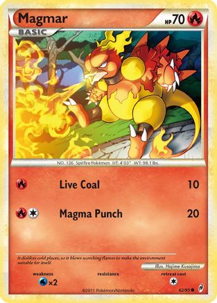 Magmar (62/95) [HeartGold & SoulSilver: Call of Legends] Reverse Holofoil