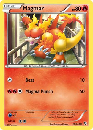 Magmar (20/124) [Black & White: Dragons Exalted] Reverse Holofoil