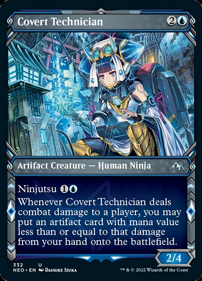 Covert Technician (Showcase Ninja) [Kamigawa: Neon Dynasty] Foil