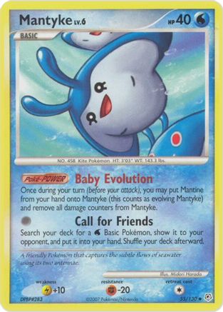 Mantyke (55/130) [Diamond & Pearl: Base Set] Reverse Holofoil