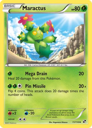 Maractus (11/114) [Black & White: Base Set] Reverse Holofoil