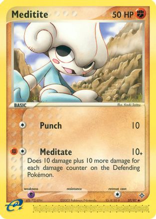 Meditite (37/97) [EX: Dragon] Reverse Holofoil
