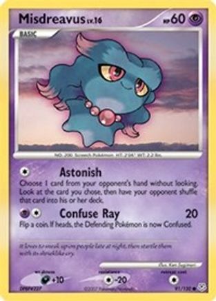 Misdreavus (91/130) [Diamond & Pearl: Base Set] Reverse Holofoil
