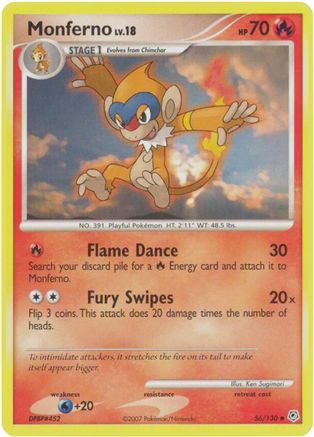 Monferno (56/130) [Diamond & Pearl: Base Set] Reverse Holofoil