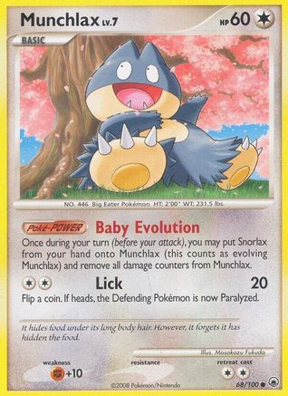 Munchlax (68/100) [Diamond & Pearl: Majestic Dawn] Reverse Holofoil