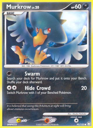 Murkrow (90/123) [Diamond & Pearl: Mysterious Treasures] Reverse Holofoil