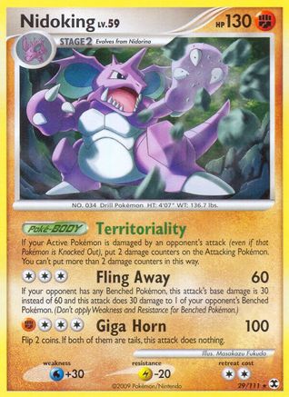 Nidoking (29/111) [Platinum: Rising Rivals] Reverse Holofoil