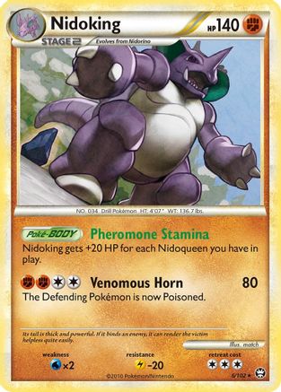Nidoking (6/102) [HeartGold & SoulSilver: Triumphant] Reverse Holofoil