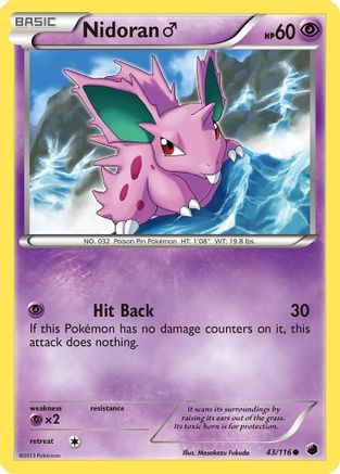 Nidoran (43/116) (Male) [Black & White: Plasma Freeze] Reverse Holofoil