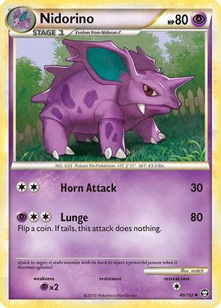 Nidorino (46/102) [HeartGold & SoulSilver: Triumphant] Reverse Holofoil