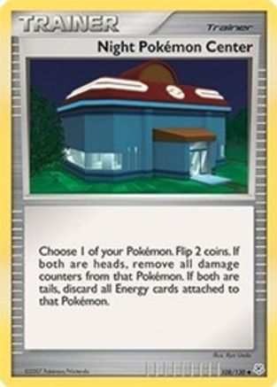 Night Pokemon Center (108/130) [Diamond & Pearl: Base Set] Reverse Holofoil