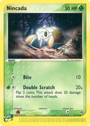 Nincada (67/97) [EX: Dragon] Reverse Holofoil