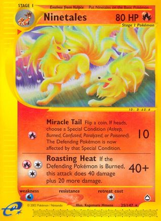 Ninetales (25/147) [Aquapolis] Reverse Holofoil