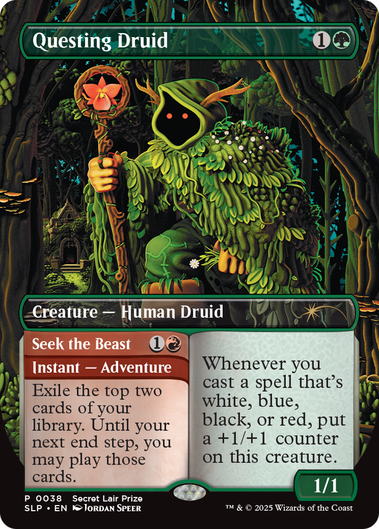 Questing Druid // Seek the Beast  [Secret Lair Showdown] Foil