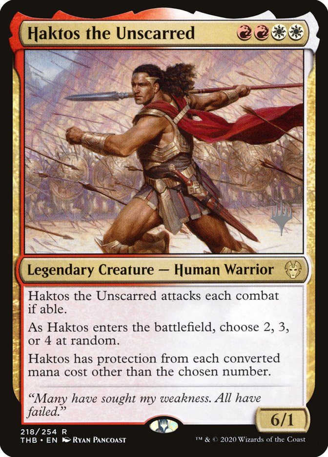 Haktos the Unscarred (Promo Pack) [Theros Beyond Death Promos] Foil