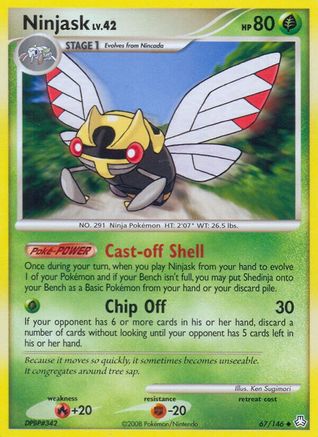 Ninjask (67/146) [Diamond & Pearl: Legends Awakened] Reverse Holofoil