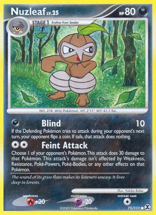 Nuzleaf (75/111) [Platinum: Rising Rivals] Reverse Holofoil