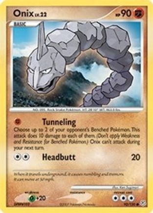 Onix (92/130) [Diamond & Pearl: Base Set] Reverse Holofoil