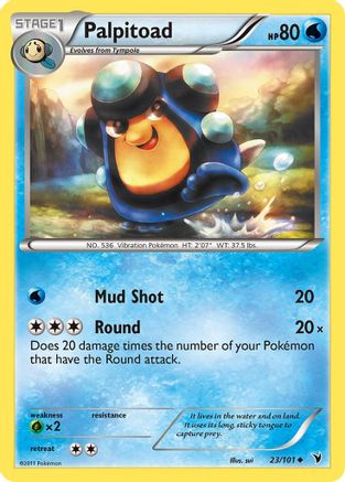 Palpitoad (23/101) [Black & White: Noble Victories] Reverse Holofoil