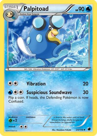 Palpitoad (25/116) [Black & White: Plasma Freeze] Reverse Holofoil