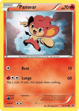 Pansear (16/101) [Black & White: Noble Victories] Reverse Holofoil