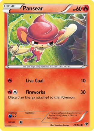 Pansear (22/146) [XY: Base Set] Reverse Holofoil