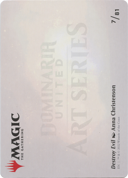 Destroy Evil // Destroy Evil  [Dominaria United Art Series] (Borderless) Foil