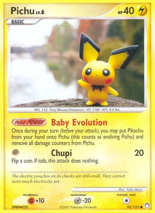 Pichu (93/123) [Diamond & Pearl: Mysterious Treasures] Reverse Holofoil
