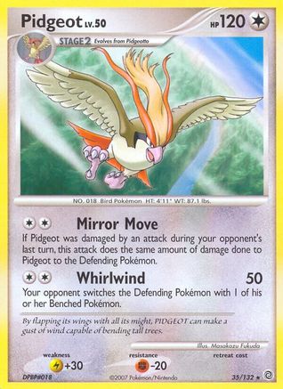 Pidgeot (35/132) [Diamond & Pearl: Secret Wonders] Reverse Holofoil