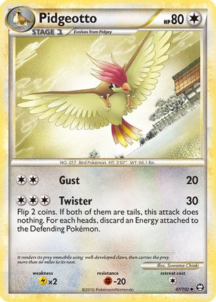 Pidgeotto (47/102) [HeartGold & SoulSilver: Triumphant] Reverse Holofoil