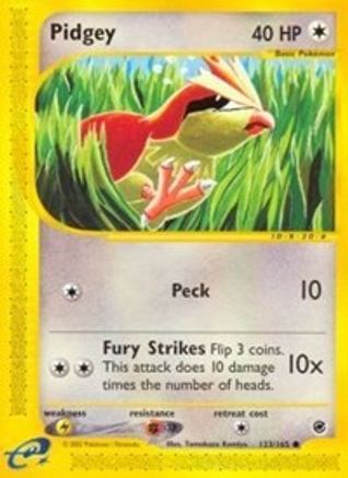 Pidgey (123/165) [Expedition: Base Set] Reverse Holofoil